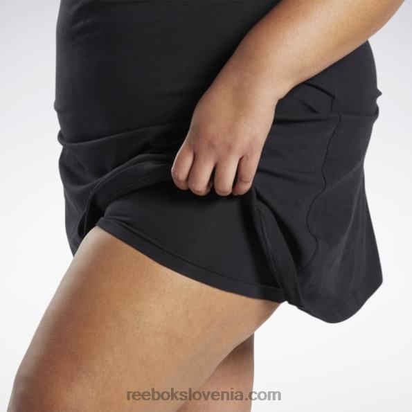 Reebok klasična bombažna obleka (večja velikost) R22JR585 Črna ženske