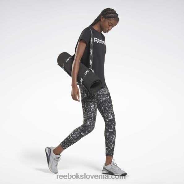 Reebok Training Essentials grafična majica R22JR877 črnobela ženske