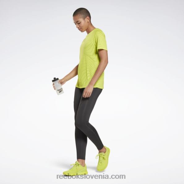 Reebok burnout majica s kratkimi rokavi R22JR812 kislo rumena ženske
