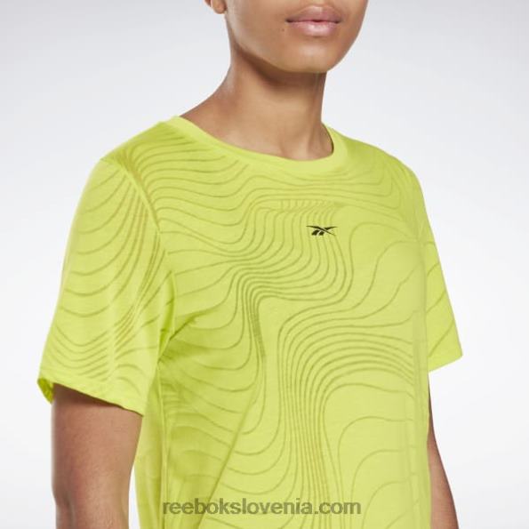 Reebok burnout majica s kratkimi rokavi R22JR812 kislo rumena ženske