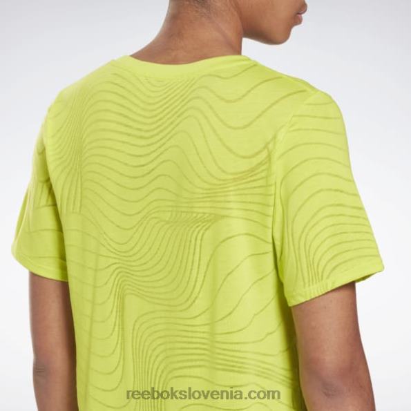 Reebok burnout majica s kratkimi rokavi R22JR812 kislo rumena ženske