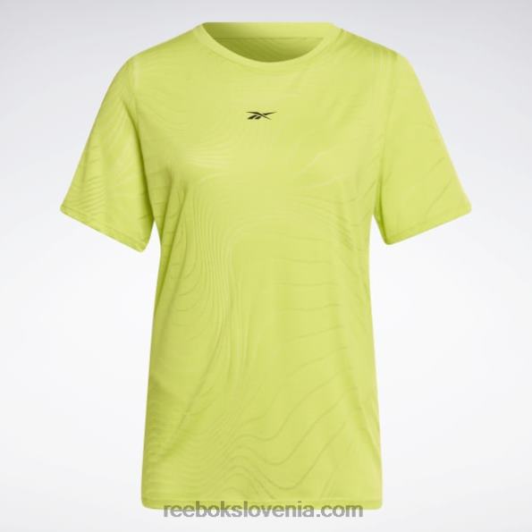 Reebok burnout majica s kratkimi rokavi R22JR812 kislo rumena ženske
