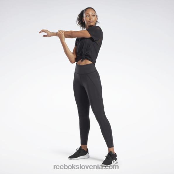 Reebok burnout majica s kratkimi rokavi R22JR855 Črna ženske