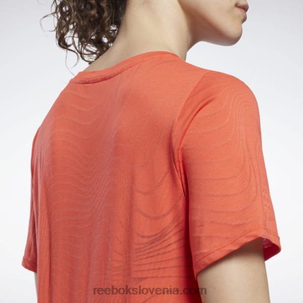 Reebok burnout majica s kratkimi rokavi R22JR865 dinamična rdeča ženske