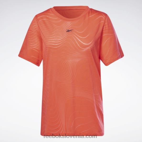 Reebok burnout majica s kratkimi rokavi R22JR865 dinamična rdeča ženske
