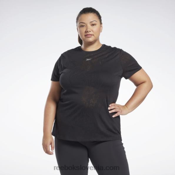 Reebok burnout majica s kratkimi rokavi (plus size) R22JR902 Črna ženske