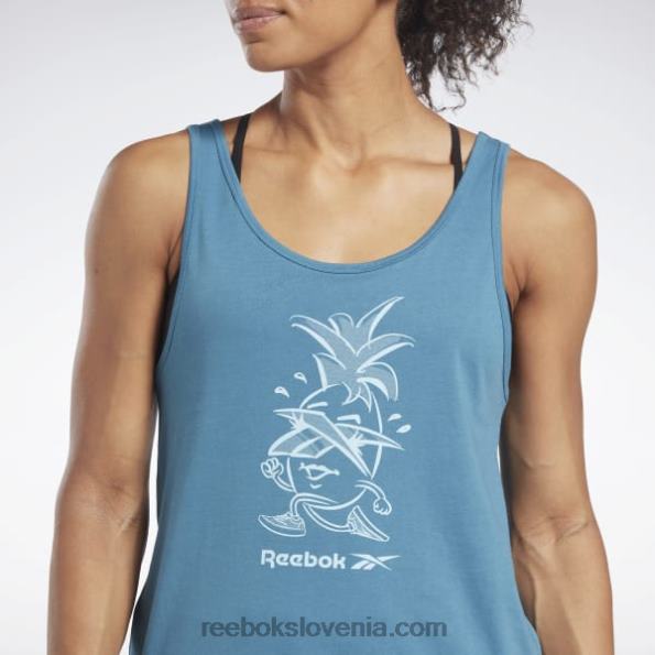 Reebok domiselna majica R22JR874 jekleno modra s23-r ženske