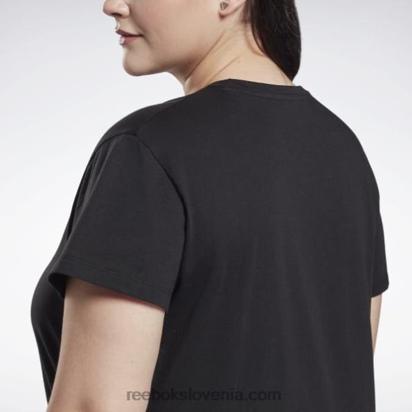 Reebok grafična vektorska majica s kratkimi rokavi (večja velikost) R22JR837 Črna ženske