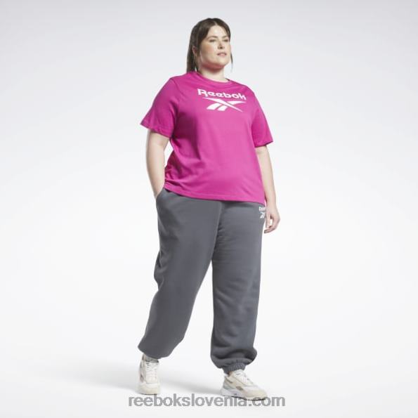 Reebok identična majica s kratkimi rokavi (plus size) R22JR624 pol ponosno roza ženske