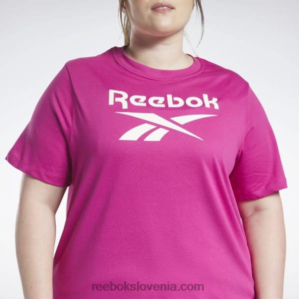 Reebok identična majica s kratkimi rokavi (plus size) R22JR624 pol ponosno roza ženske