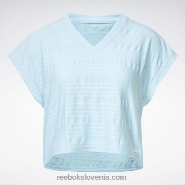 Reebok perforirana majica s kratkimi rokavi R22JR895 modri biser ženske