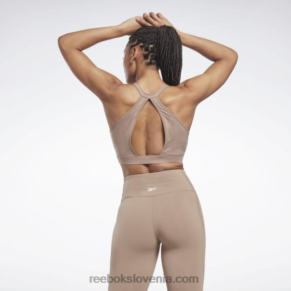 Reebok dolgi športni modrček za jogo R22JR659 taupe ženske