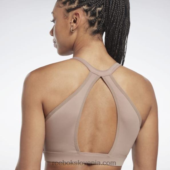 Reebok dolgi športni modrček za jogo R22JR659 taupe ženske