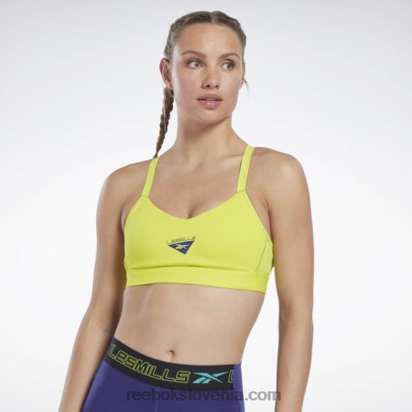 Reebok les mills lux športni nedrček z naramnicami R22JR631 kislo rumena ženske