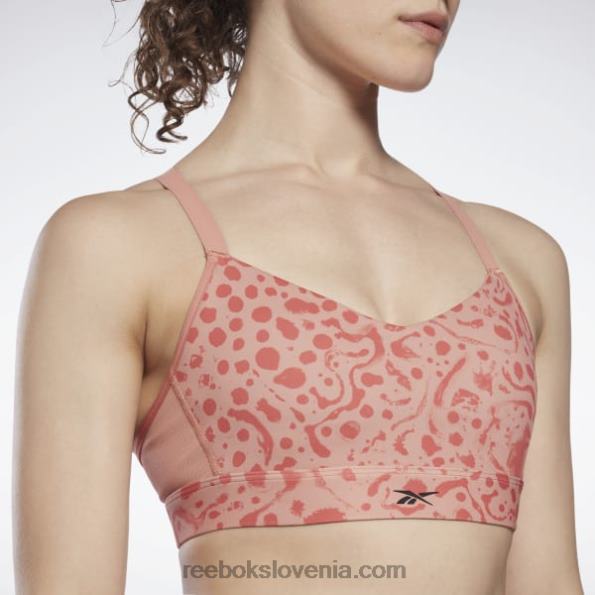 Reebok luksuzen moderen športni nedrček z naramnicami v stilu safari R22JR813 kanjonske korale ženske