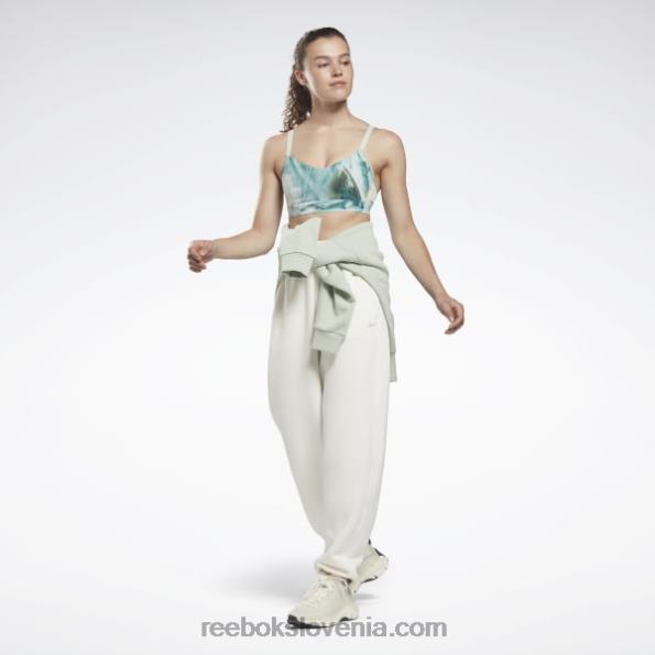 Reebok luksuzni športni modrček z naramnicami s tekočim vzorcem abyss R22JR983 svetlobni žajbelj ženske