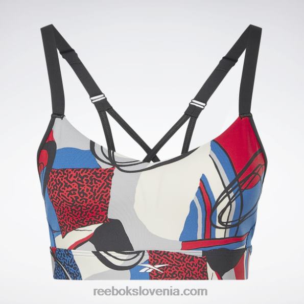 Reebok lux perform grafični nedrček z naramnicami R22JR533 vektorsko modra ženske
