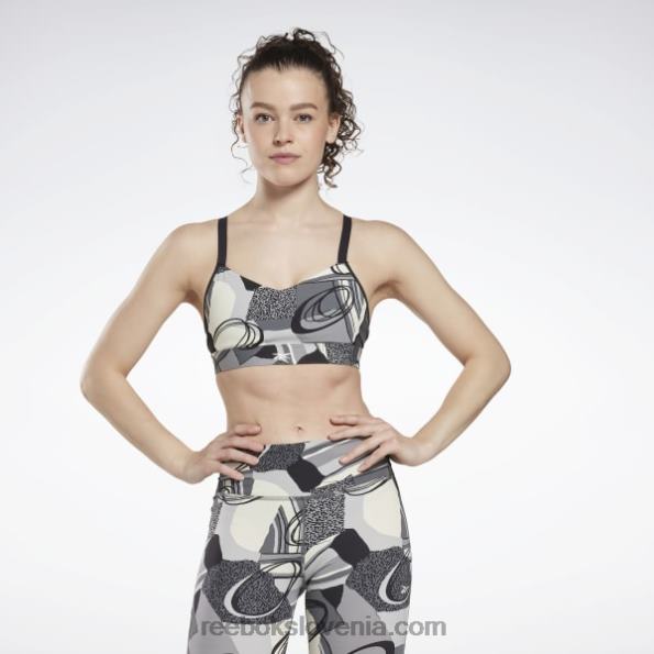 Reebok lux perform grafični nedrček z naramnicami R22JR608 Črna ženske