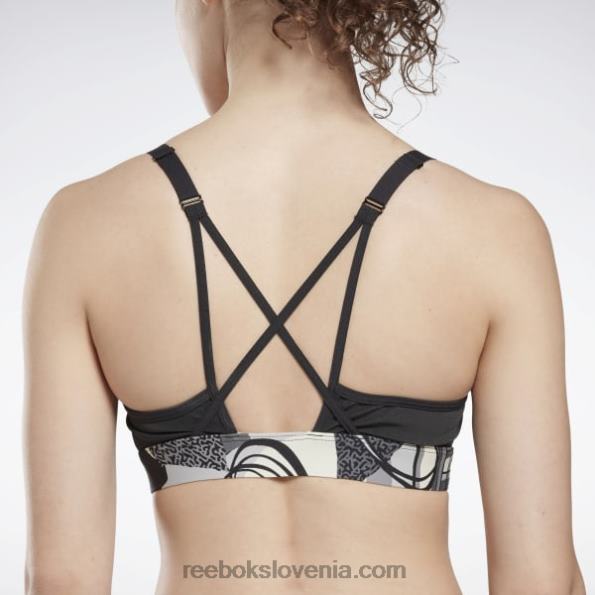 Reebok lux perform grafični nedrček z naramnicami R22JR608 Črna ženske