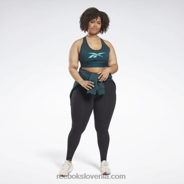 Reebok lux vector racer športni nedrček (večja velikost) R22JR663 gozdno zelena ženske
