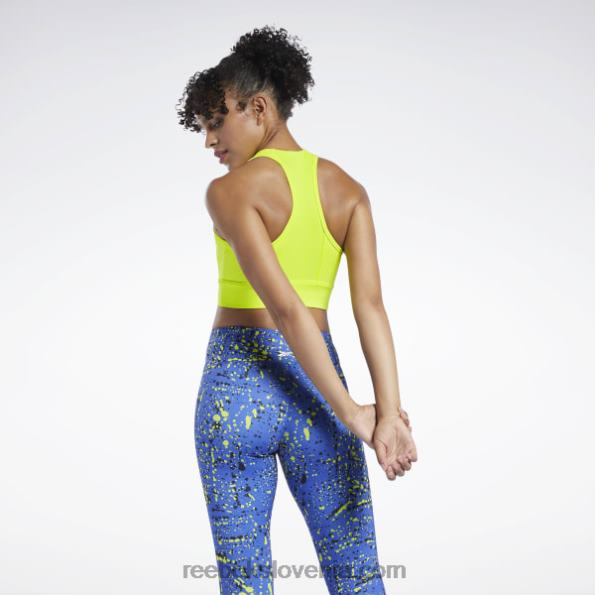 Reebok odporen modrček za tek R22JR484 kislo rumena ženske