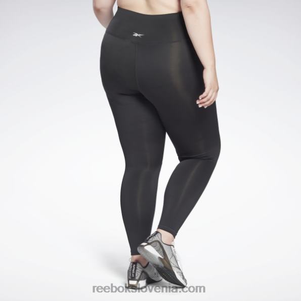 Reebok Program hlač, pripravljen za vadbo, pajkice z visokim dvigom (večja velikost) R22JR906 noč črna ženske