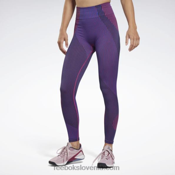 Reebok ki jih združujejo fitnes myoknit brezšivne pajkice R22JR557 vektorsko modra ženske