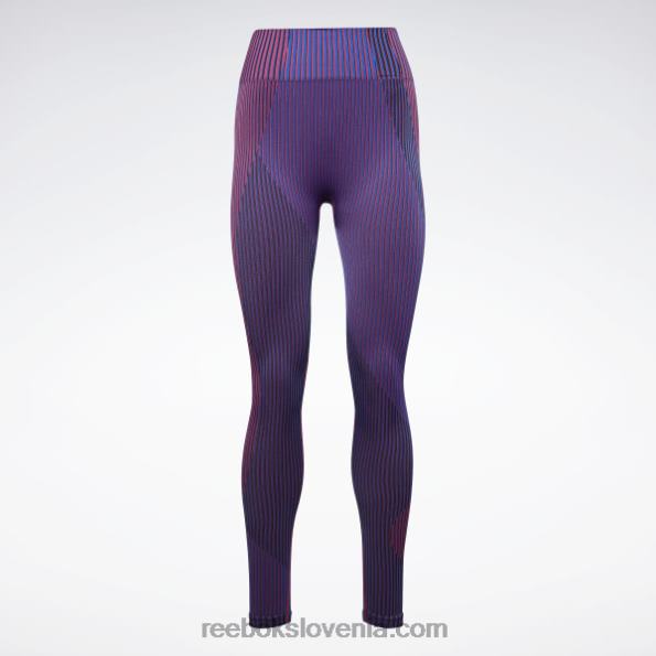 Reebok ki jih združujejo fitnes myoknit brezšivne pajkice R22JR557 vektorsko modra ženske