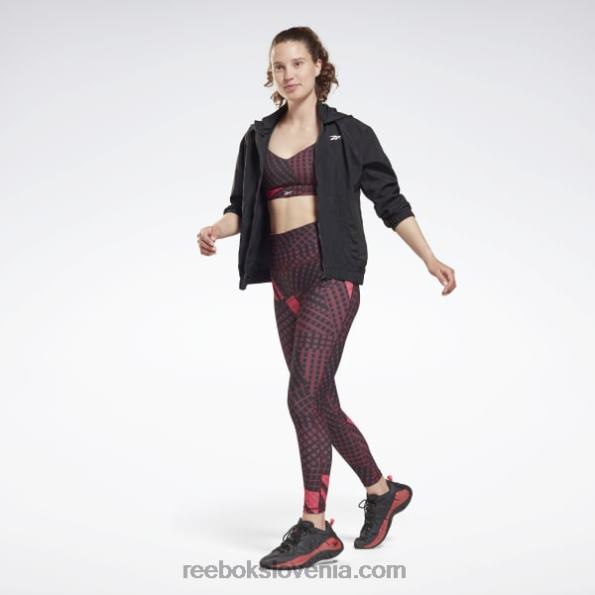 Reebok lux drzne pajkice z visokim pasom R22JR981 kostanjeva ženske