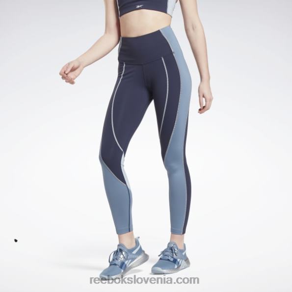 Reebok lux pajkice z visoko postavo colorblock R22JR634 vektorska mornarica ženske