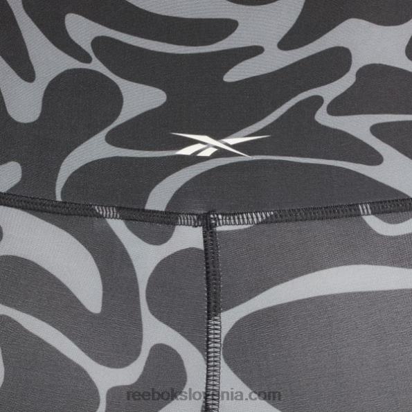 Reebok potiskane pajkice, pripravljene za vadbo (večja velikost) R22JR551 Črna ženske