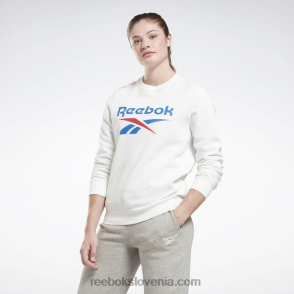 Reebok identity pulover iz flisa z velikim logotipom R22JR597 bela ženske