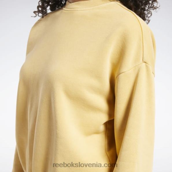 Reebok klasični pulover v naravnih barvah R22JR856 svetlo oker ženske