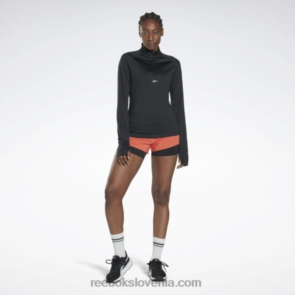 Reebok tekaški pulover z zadrgo R22JR740 noč črna ženske