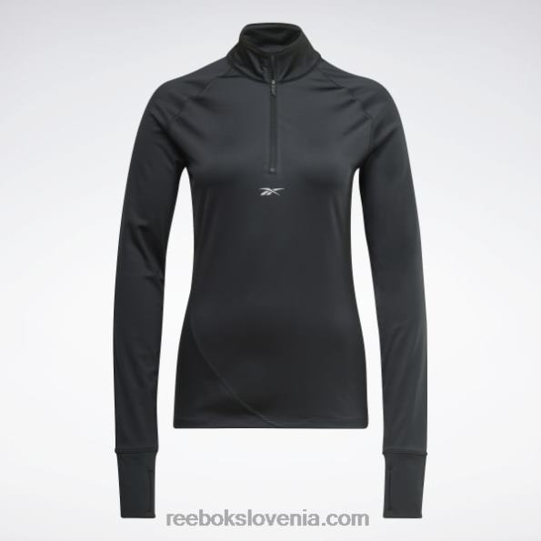 Reebok tekaški pulover z zadrgo R22JR740 noč črna ženske