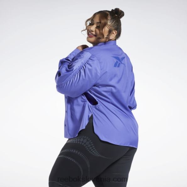 Reebok majica cardi b (plus size) R22JR361 vijolično vzdušje ženske