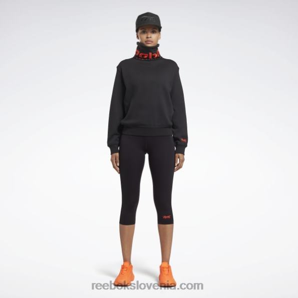 Reebok pulover z ovratnikom victoria beckham R22JR401 črna/ultima oranžna ženske