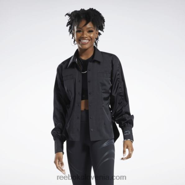 Reebok top cardi b R22JR342 Črna ženske